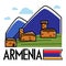 Armenia traveling and tourism ancient Armenian buildings in mountains