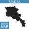 Armenia vector map with title