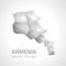 Armenia vector polygonal grey and silver triangle map