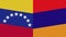 Armenia and Venezuela Two Half Flags Together