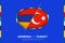 Armenia vs Turkey icon for European football tournament qualification, group D