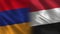 Armenia and Yemen Half Flags Together