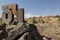 Armenian alphabet museum on a rocky slope near the town of Aparan