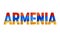 Armenian flag text font