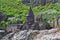 Armenian Geghard Monastery on the slopes