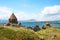 Armenian monastery of Sevanavank at lake Sevan