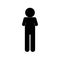 Armless man silhouette style icon vector design