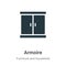 Armoire vector icon on white background. Flat vector armoire icon symbol sign from modern furniture and household collection for