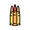 armor piercing bullets color icon vector illustration