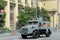 Armored car `Patrol` of the national guard troops on Mokhovaya street during the parade dedicated to the 75th anniversary of Victo