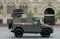 Armored cars `Tiger-M` with anti-tank missile complex `cornet` on red square during the victory parade