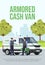 Armored cash van poster template