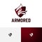 Armored Knight Strong Guardian Hero Shield Logo