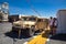 Armored military Humvee on display