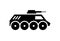Armored personnel carrier black icon