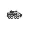 Armored tank vector icon
