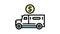 armored truck transport color icon animation