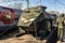 Armored vehicles of terrorists captured by Russians in Syria