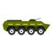 Armoured troop carrier icon, flat style