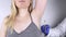 Armpit injection botulinum toxin. Cream marking for injection sites. Pain relief before the procedure. Local anesthesia. Anhidrosi
