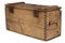 army ammunition wooden crate. top view