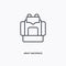 Army backpack outline icon. Simple linear element illustration. Isolated line army backpack icon on white background. Thin stroke