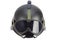 army black kevlar helmet with goggles