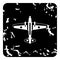 Army fighter icon, grunge style