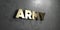 Army - Gold sign mounted on glossy marble wall - 3D rendered royalty free stock illustration