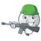 Army golf ball character cartoon