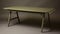 Army Green Photorealistic Rendering Table: Campcore, Swiss Style, Elongated Design