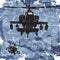 Army grunge background with helicopter. Vector