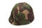 Army helmet with DPM pattern camouflaged cover