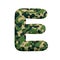 Army letter E - Capital 3d Camo font - Army, war or survivalism concept