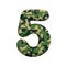 Army number 5 - 3d Camo digit - Army, war or survivalism concept