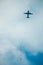 Army paratroopers jumping at air war action