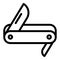 Army penknife icon, outline style