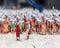 The army of roman soldiers, war miniature scene
