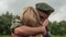 Army Soldier farewell to his wife