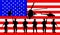 Army soldiers unit with rifles on duty over United States of America flag vector illustration. USA protect force with helicopters.