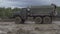 Army Staff Russian truck driving on dirt road