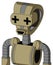 Army-Tan Automaton With Droid Head And Happy Mouth And Plus Sign Eyes