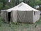 Army tent in wood