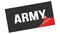ARMY text on black red sticker stamp