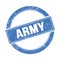 ARMY text on blue grungy round stamp