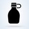 Army water canteen icon illustration in flat design style. Water container, flask symbol