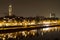 Arnhem in the Netherlands, with St. Eusebius church at night