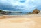 Arnia Beach coastline landscape.