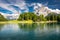 Arnisee with Swiss Alps. Arnisee is a reservoir in the Canton of