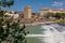 Arno river and Torre della Zecca a defense tower in Florence